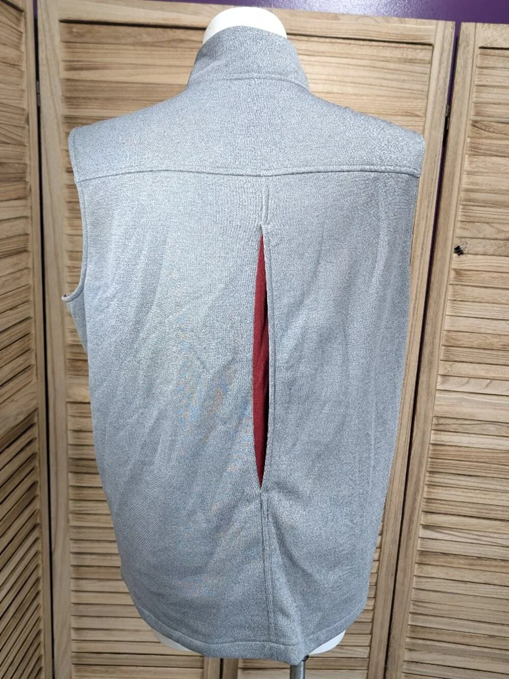 Jockey Vest Sleeveless Gray Zip-Front Active Size XL